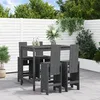 Image de vidaXL Ensemble de bar de jardin 5 pcs gris bois de pin massif ensemble de pub ensemble de bar de patio ensemble de table 3157777