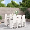 Image de Ensemble De Bar De Jardin 7 Pcs Blanc Bois De Pin Massif Vidaxl