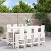 Image de Ensemble De Bar De Jardin 9 Pcs Blanc Bois De Pin Massif Vidaxl