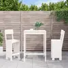 Image de Ensemble De Bar De Jardin 3 Pcs Blanc Bois De Pin Massif Vidaxl