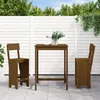 Image de Ensemble De Bar De Jardin 3 Pcs Marron Miel Bois Pin Massif Vidaxl