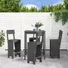 Image de Ensemble De Bar De Jardin 5 Pcs Gris Bois De Pin Massif Vidaxl