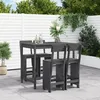 Image de vidaXL Ensemble de bar de jardin 5 pcs gris bois de pin massif ensemble de pub ensemble de bar de patio ensemble de table 3157807