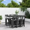 Image de vidaXL Ensemble de bar de jardin 7 pcs gris bois de pin massif ensemble de pub ensemble de bar de patio ensemble de table 3157813