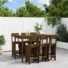Image de Ensemble De Bar De Jardin 7 Pcs Marron Miel Bois De Pin Massif Vidaxl
