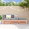 Image de vidaXL Salon de Jardin 3 pcs Canapés avec Repose-pieds Sièges avec Dossier et Accoudoir Meubles de Terrasse Patio Bois 825413
