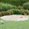 Image de vidaXL Bac à Sable avec Sièges Jeu de Sable pour Enfants Aire de Jeux pour Tout-petits Jardin Extérieur Blanc Octogone 825024