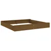 Image de Bac À Sable Avec Sièges Marron Miel Carré Bois De Pin Massif Vidaxl