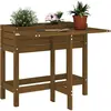 Image de Jardinière De Jardin Avec Dessus Pliable Brun Miel Pin Massif Vidaxl