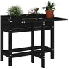 Image de vidaXL Jardinière de jardin avec dessus pliable noir bois pin massif 825125