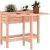 Image de Jardinière Avec Dessus De Table Pliable Bois De Douglas Massif Vidaxl