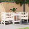 Image de Chaises De Jardin Lot De 2 Blanc 61,5x53x71 Cm Bois Pin Massif Vidaxl