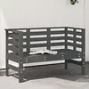 Image de Banc De Jardin Gris 111,5x53x71 Cm Bois Massif De Pin Vidaxl