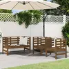 Image de Salon De Jardin 3 Pcs Marron Miel Bois De Pin Massif Vidaxl
