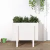 Image de Jardinière Blanc 62x50x57 Cm Bois Massif De Pin Vidaxl