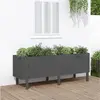 Image de Lit Surélevé De Jardin Gris 160x50x57 Cm Bois De Pin Massif Vidaxl