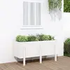Image de Lit Surélevé De Jardin Blanc 121x50x57 Cm Bois De Pin Massif Vidaxl
