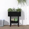 Image de Jardinière Noir 62x30x69 Cm Bois Massif De Pin Vidaxl
