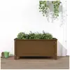 Image de Jardinière marron miel 82,5x40x39 cm bois massif de pin