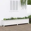 Image de Lit Surélevé De Jardin Blanc 199,5x40x39 Cm Bois De Pin Massif Vidaxl