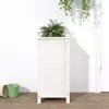 Image de Jardinière Blanc 40x40x78 Cm Bois Massif De Pin Vidaxl