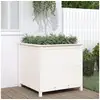 Image de Jardinière blanc 82,5x82,5x78 cm bois massif de pin