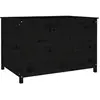 Image de Lit Surélevé De Jardin Noir 119,5x82,5x78 Cm Bois De Pin Massif Vidaxl