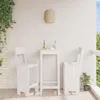 Image de vidaXL Lot de 2 Tabourets de Bar Chaise de Pub Siège de Bistrot Meuble de Terrasse Balcon Patio Jardin Extérieur Blanc 825360
