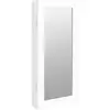 Image de Vidaxl armoire à bijoux avec miroir murale blanc 30x8,5x67 cm