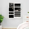 Image de Armoire À Bijoux Avec Miroir Et Éclairage Led Mural Blanc Vidaxl