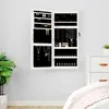Image de Armoire À Bijoux Avec Miroir Et Éclairage Led Mural Blanc Vidaxl