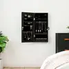 Image de Armoire À Bijoux Avec Miroir Et Éclairage Led Mural Noir Vidaxl