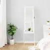 Image de Armoire À Bijoux Miroir Avec Lumières Led Sur Pied Blanc Vidaxl