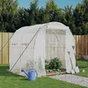 Image de vidaXL Serre avec cadre en acier blanc 4 m² 2x2x2 m polytunnel serre à cadre froid serre pour tomate serre de jardin 364075
