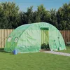 Image de Serre Avec Cadre En Acier Vert 10 M² 5x2x2,3 M Vidaxl