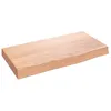 Image de vidaXL Étagère murale marron clair 40x20x4 cm bois chêne massif traité 363624