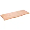 Image de vidaXL Étagère murale marron clair 100x40x2cm bois chêne massif traité 363683