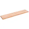 Image de vidaXL Étagère murale marron clair 140x30x4cm bois chêne massif traité 363700