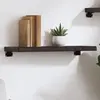 Image de Étagère Murale Marron Foncé 60x20x4 Cm Bois Chêne Massif Traité Vidaxl