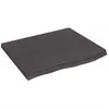 Image de vidaXL Étagère murale gris foncé 60x50x4 cm bois chêne massif traité 363771