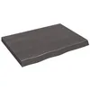 Image de vidaXL Étagère murale gris foncé 80x60x6 cm bois chêne massif traité 363793