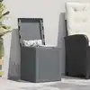 Image de Boîte De Rangement De Jardin Gris Pp Rotin 90 L Vidaxl