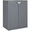 Image de Armoire De Rangement De Jardin Gris 65x45x88 Cm Pp Rotin Vidaxl