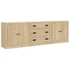 Image de Buffets 3 Pcs Chêne Sonoma Bois D'ingénierie Vidaxl