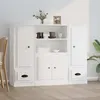 Image de Buffets 3 Pcs Blanc Bois D'ingénierie Vidaxl