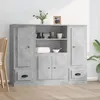 Image de Buffets 3 Pcs Gris Béton Bois D'ingénierie Vidaxl