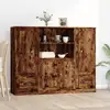 Image de Buffets 3 Pcs Chêne Fumé Bois D'ingénierie Vidaxl