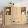 Image de vidaXL Buffets 3 pcs chêne sonoma bois dingénierie 3185322