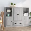 Image de vidaXL Buffets 3 pcs sonoma gris bois dingénierie 3185325