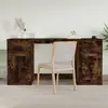 Image de Bureau Avec Armoire Chêne Fumé Bois D'ingénierie Vidaxl
